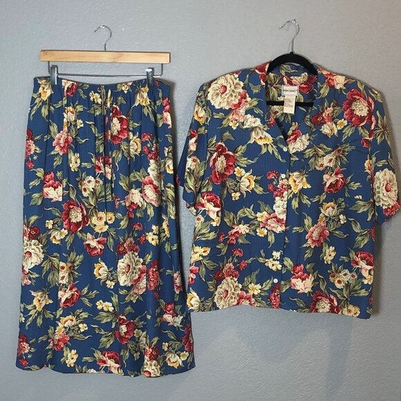 Napa Valley Size XXL 100% Rayon Top and Skirt Set - Picture 1 of 9